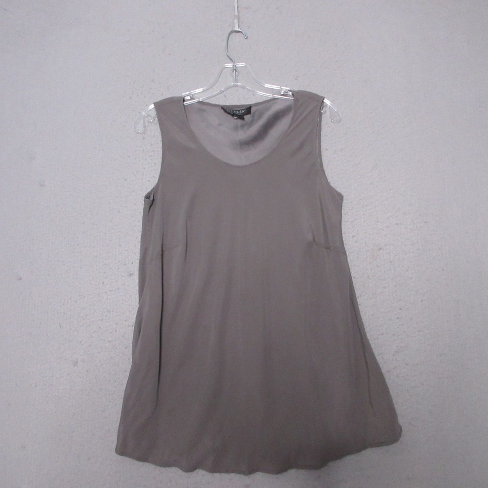Citron Santa Monica Tank Top L Gray Silk Quiet Luxury Layer‎ Basic Minimalist